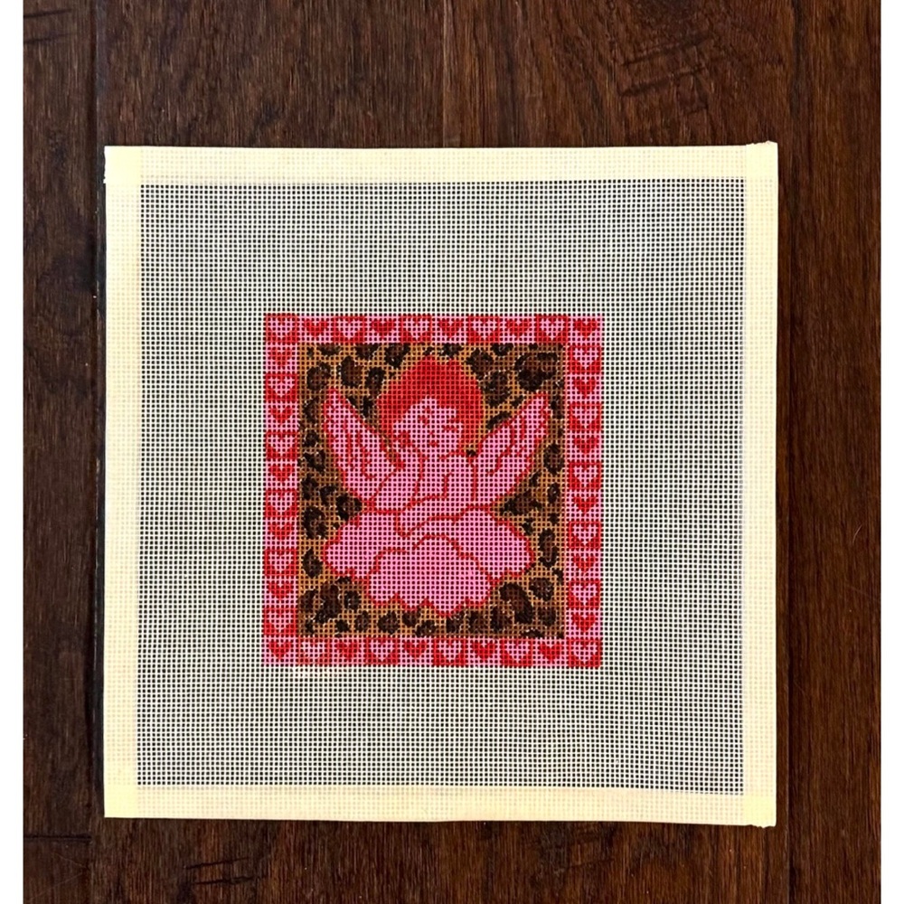 Pink Angel Needlepoint Canvas
